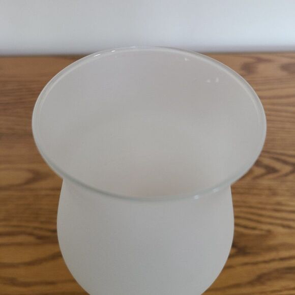 Vintage Frosted Glass Crystal Wine or Water Goblet Drinkware Candle or Crafting - Picture 8 of 13